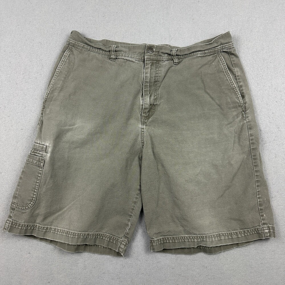 Patagonia Shorts Men 36 Green Solid Cargo Pocket Denim Organic Outdoor *